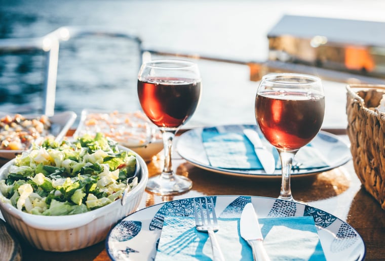 a restaurant table setting